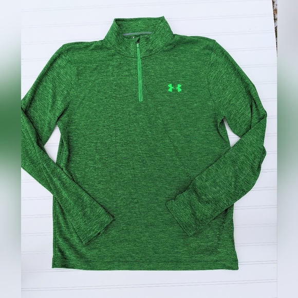 Under Armour Shirts Under Armor Green Spacedye Quarter Zip Heatgear